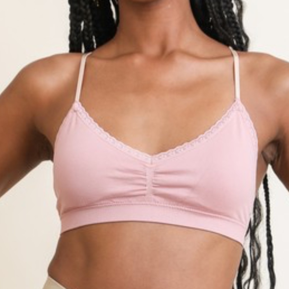 Floral Applique Racerback Padded Bralette - Picture 3 of 6